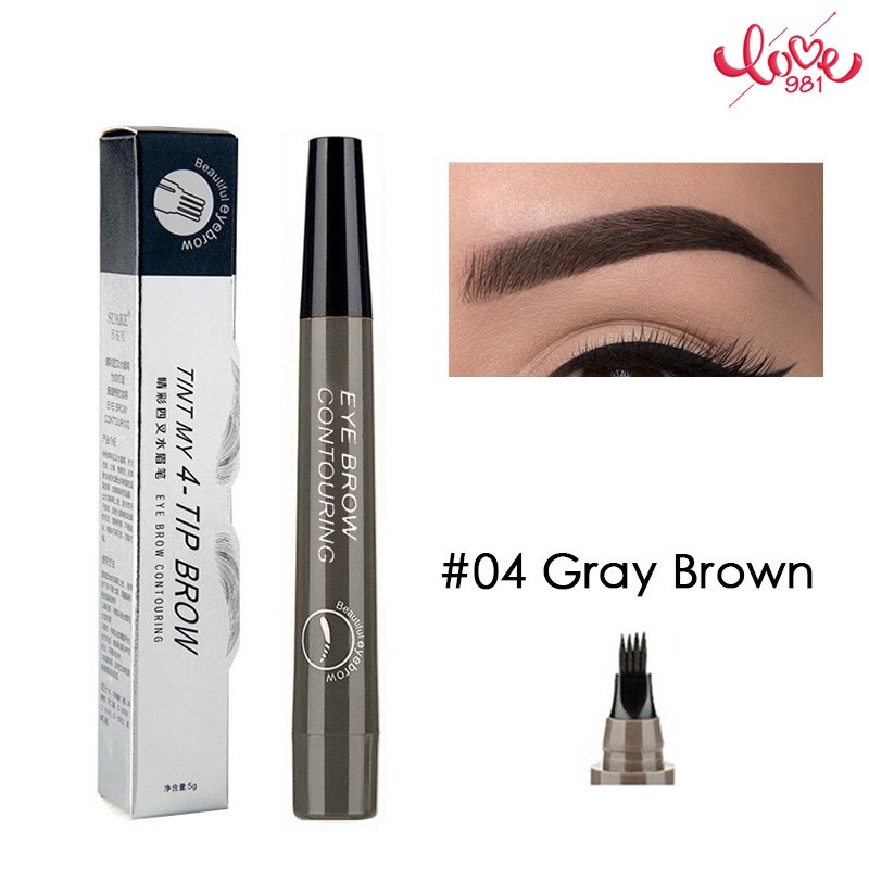 [Hàng mới về] Bút kẻ lông mày nước 4 ngòi 5 màu tùy chọn tự nhiên chống thấm nước | BigBuy360 - bigbuy360.vn