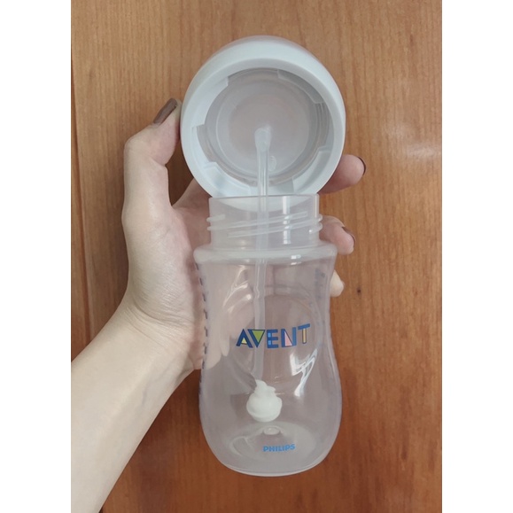 Van chống sặc bình sữa Avent Natural P19, ống tập hút giúp bé có thể ti bình ở mọi tư thế đứng, ngồi, nằm