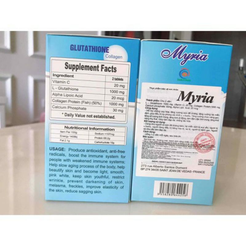 Viên uống trắng da MYRIA của Pháp