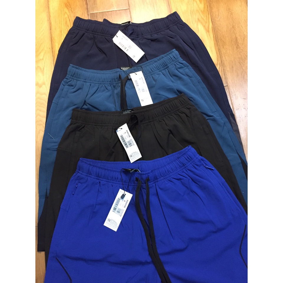 Quần short gió chất thể thao nam KWIN  ASO012S8 - ASO009S8 co giãn 4 chiều, có dây rút, hai túi có khoá kéo