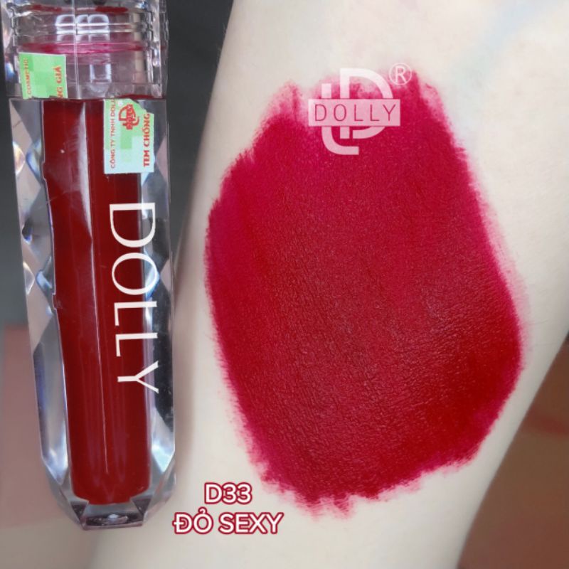 &lt;Đỏ Burgundy&gt;Son dolly super matte màu Đỏ Burgundy-màu hót