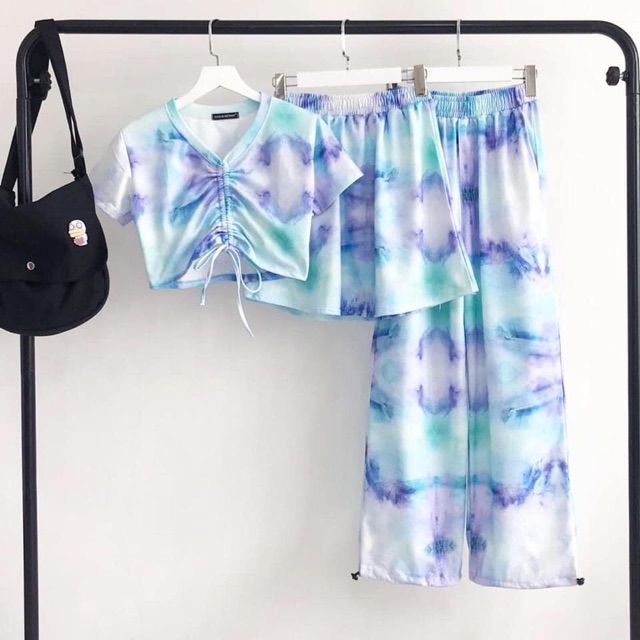 [Ảnh thật+ video] Set áo loang 3D/ set loang màu / set tiedye