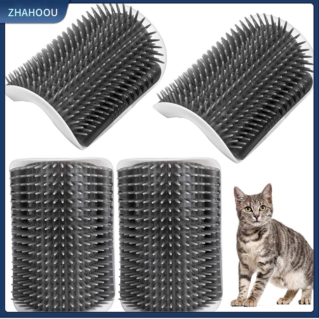 ☃Nhà☃ Lược Chải Lông Massage Cho Mèo Gắn Góc Tường Giặt Được