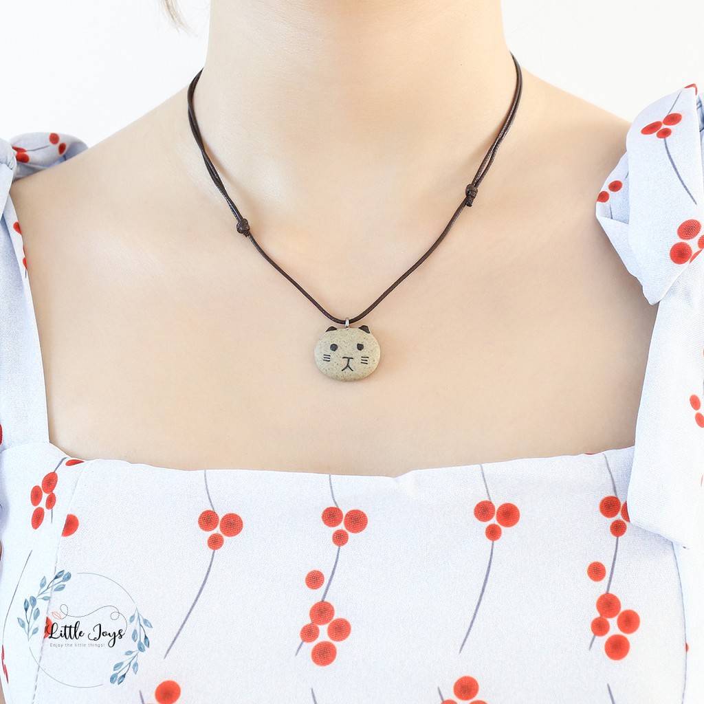 Dây chuyền mặt mèo đơn giản dễ thương dây chuyền cho bạn thân cặp đôi