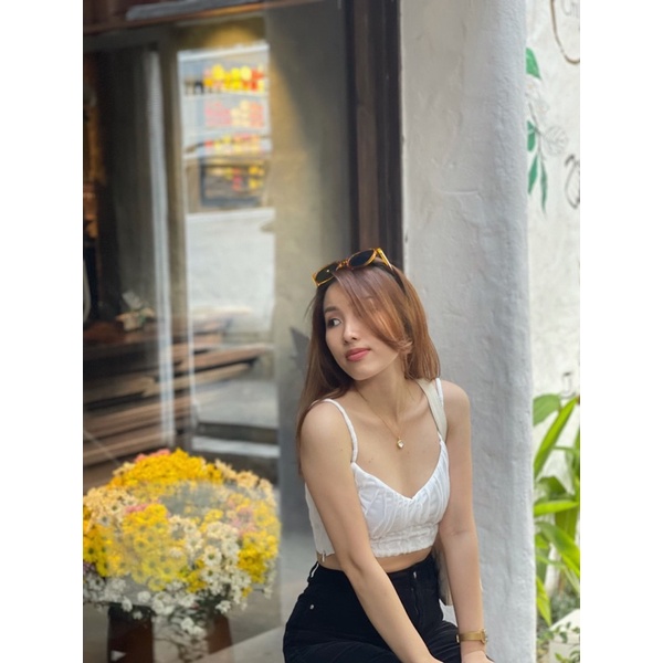 ELE Studios - Áo nữ thiết kế Everyday top trắng dễ thương thoải mái - Siêu Sale 4.4