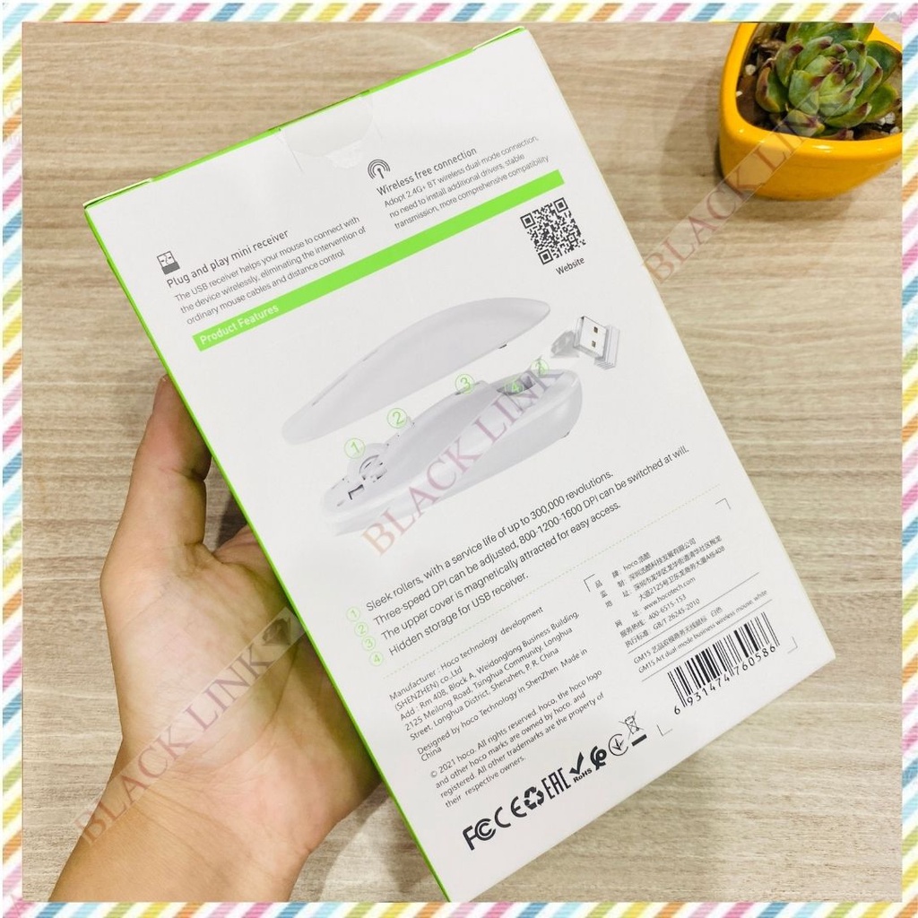 Chuột Không Dây HOCO GM15 Máy Tính Laptop Tương Thích Mọi Hệ Điều Hành
