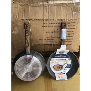 Chảo Vân Đá Đáy Từ Super Chef 2 Miệng Rót 20cm