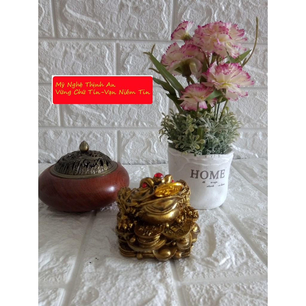 Thiềm thừ chiêu giữ tài lộc Cóc ba chân ngậm tiền vàng màu đồng - CMD10 | BigBuy360 - bigbuy360.vn