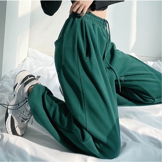 Thanh Niên Tinh Tế 12 Màu Sắc Phong Cách Châu Âu Mỹ Đường Phố Màu Trơn Cao Cấp Phối Ren Quần Rời Ôm Hơn Nhìn-Quần Cổ Quần Thể Thao Tất Cả Trận Đấu Drape Thời Gian Retro Quần Dài Nữ Quần Dài Ống Rộng