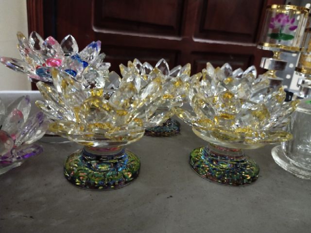 Chân nến pha lê