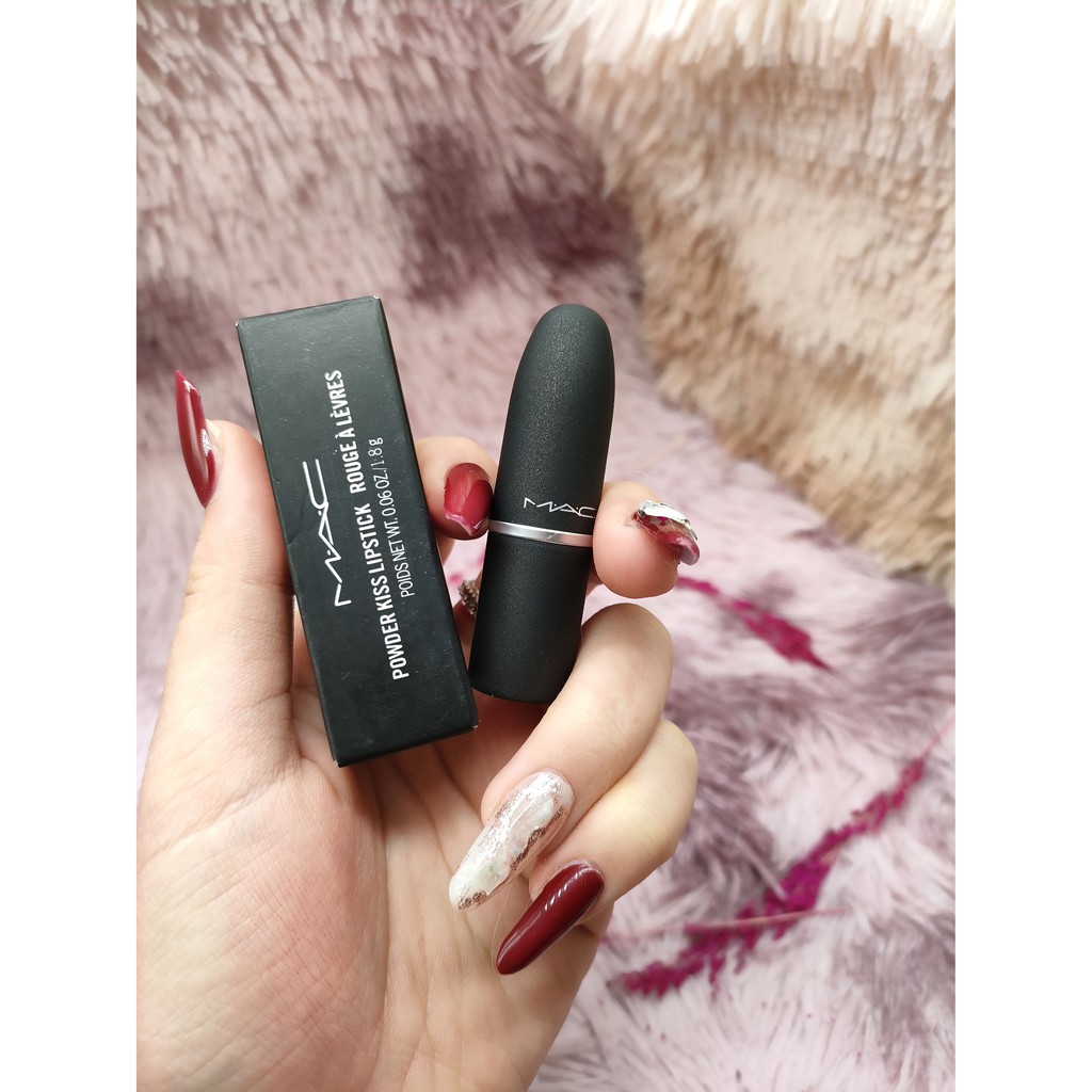 Son Môi MAC Powder Kiss Lipstick Rouge À Lèvres minisize 1.8g mềm mượt gợi cảm