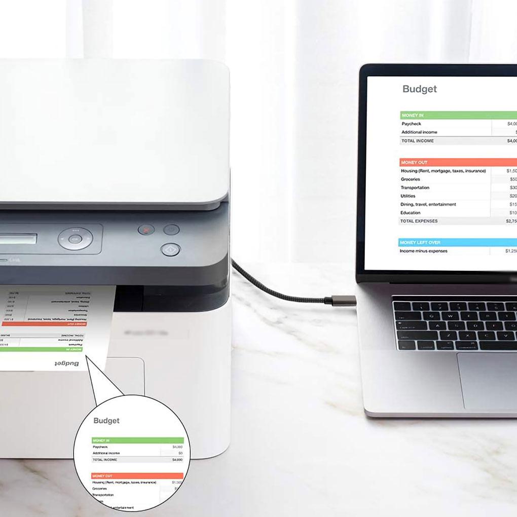 Dây Cáp Máy In Bằng Hợp Kim Nhôm Nhiều Dây Bện Dài Truyền Nhanh Cho Văn Phòng / Máy Scan