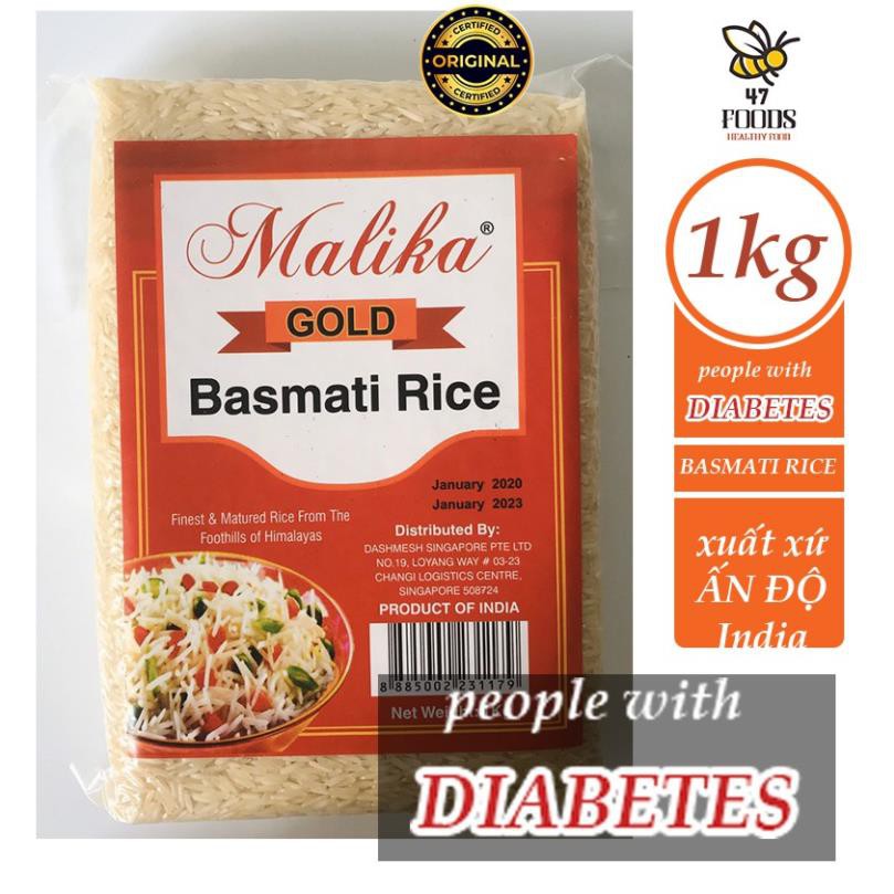 Gạo ấn độ cho người tiểu đường Malika Basmati Rice 1kg