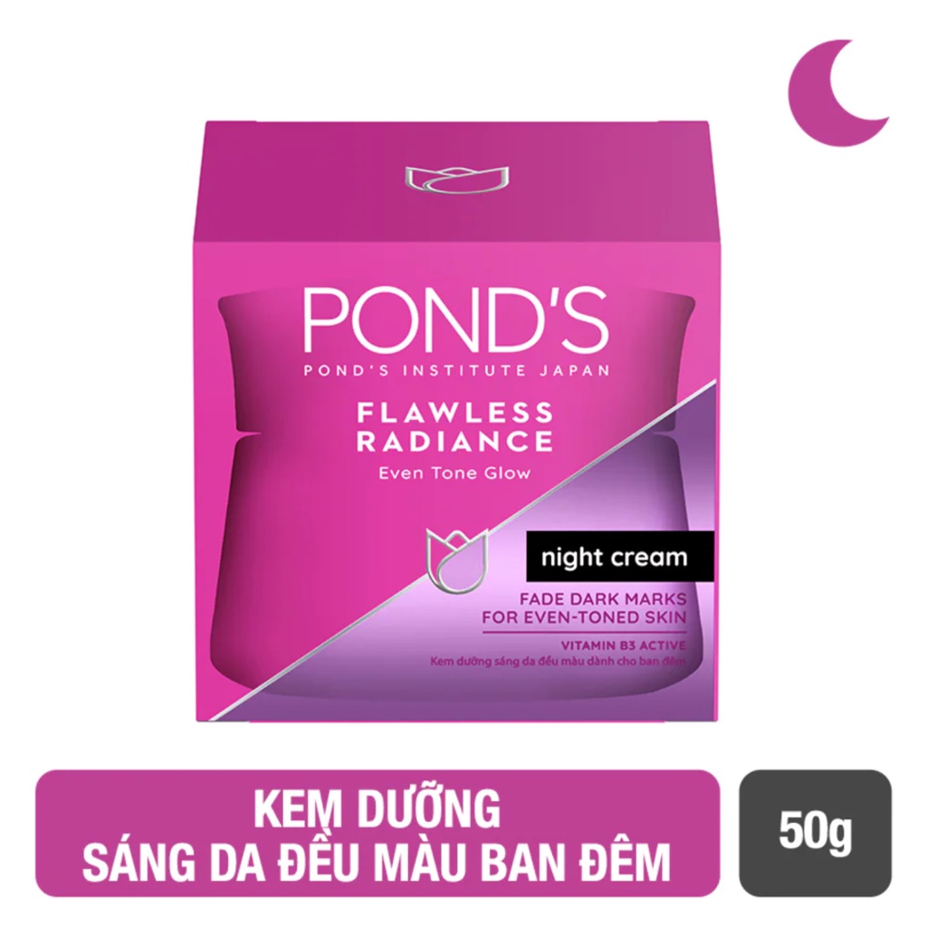 KEM DƯỠNG TRẰNG DA PONDS FLAWLESS RADIANCE DERMA MATTIFYING NIGHT CREAM 50G