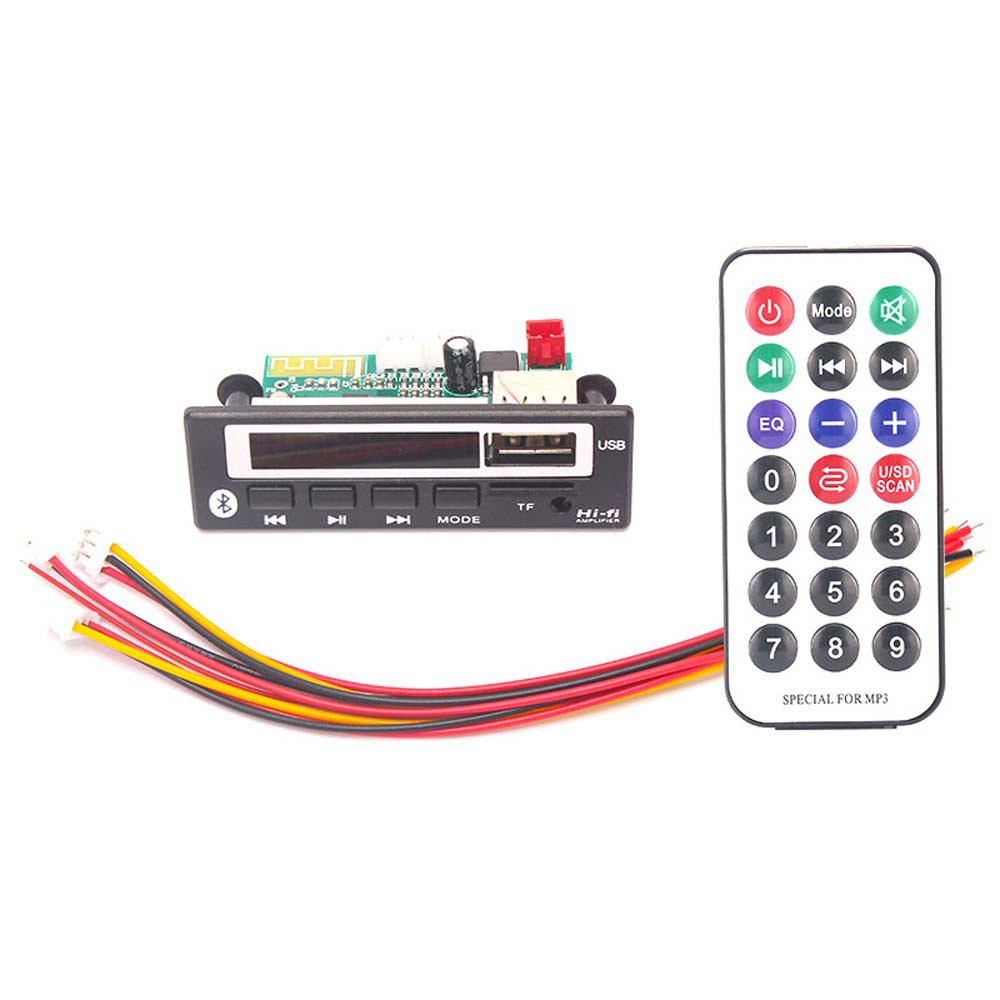 VANES1 Bluetooth TF FM Radio Module 5V/12V Bluetooth Module MP3 WMA Decoder Board Wireless Car Accessories with Remote Control Decoder Car Audio Color Screen MP3 Player