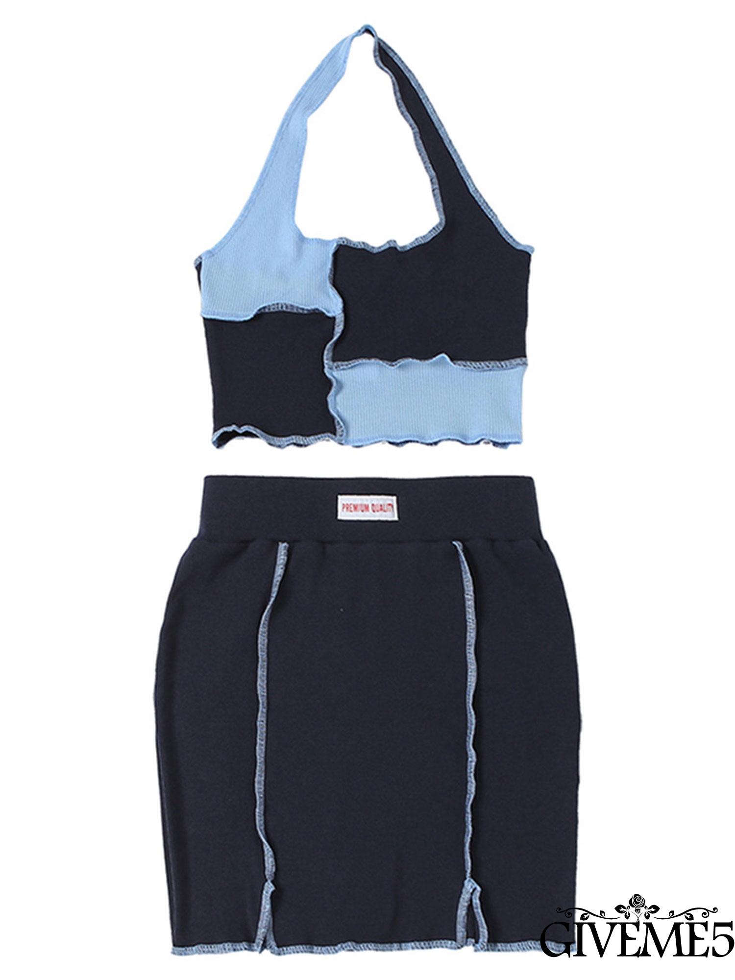 Set Áo Croptop dây + Chân Váy Ngắn Quyến Rũ Cho Nữ | BigBuy360 - bigbuy360.vn