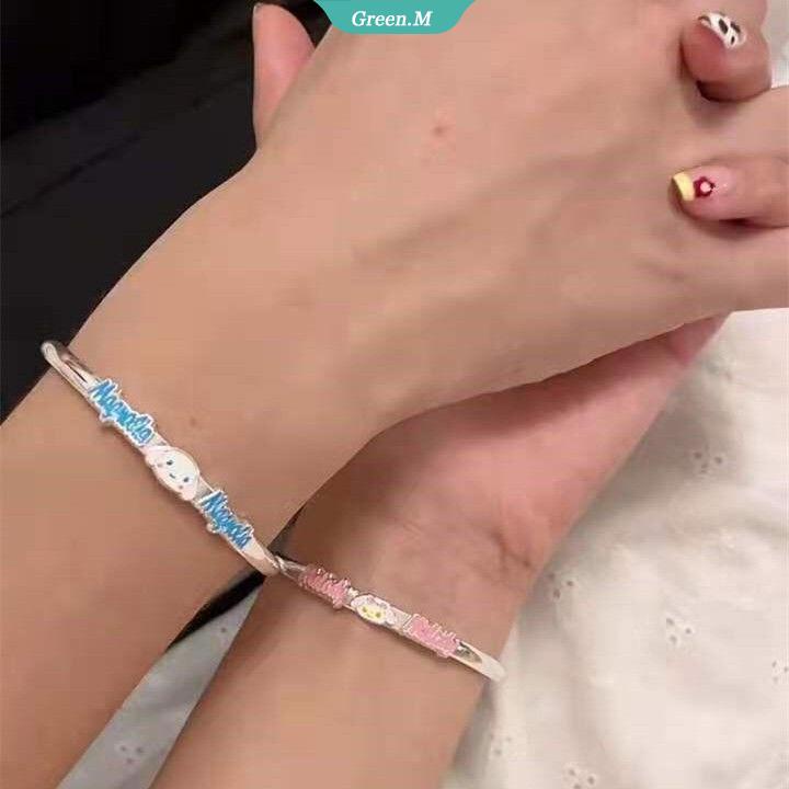 Vòng đeo tay hình Sanrio StellaLou Cinnamoroll Melody Kuromi Hello Kitty quà tặng cho bạn gái cặp đôi thời trang