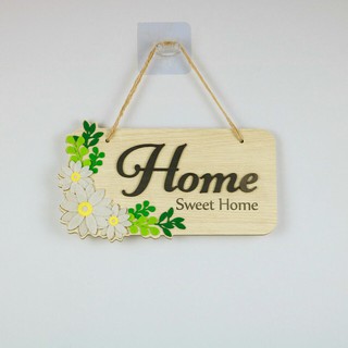 Biển bảng gỗ decor HOME SWEET HOME trang trí gia đình - nhà cửa - treo tường - treo cửa GD74( tặng kèm móc treo)