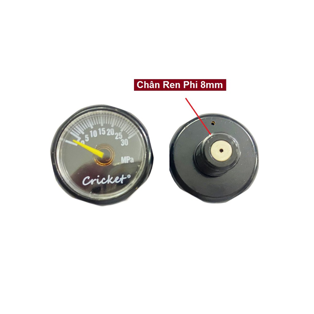 Đồng hồ đo áp suất - chân 8mm - 30MPa   pkb 🍂