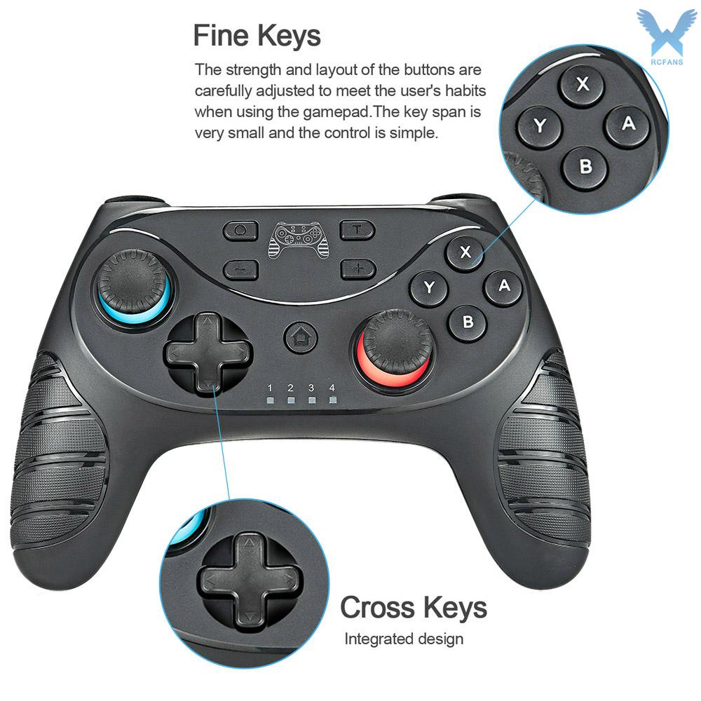 Tay Cầm Chơi Game Bluetooth Không Dây Với 6 Trục Rung Kép Cho Ns-Switch Pc