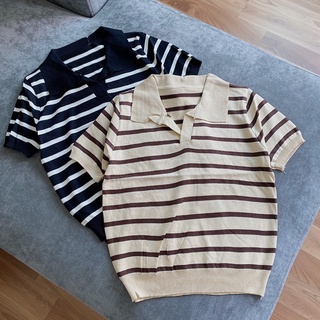 Áo len polo kẻ sọc