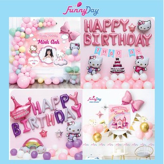 Set Trang Trí Tiệc Chủ Đề Hello Kitty - Phụ Kiện Trang Trí Tiệc Sinh Nhật