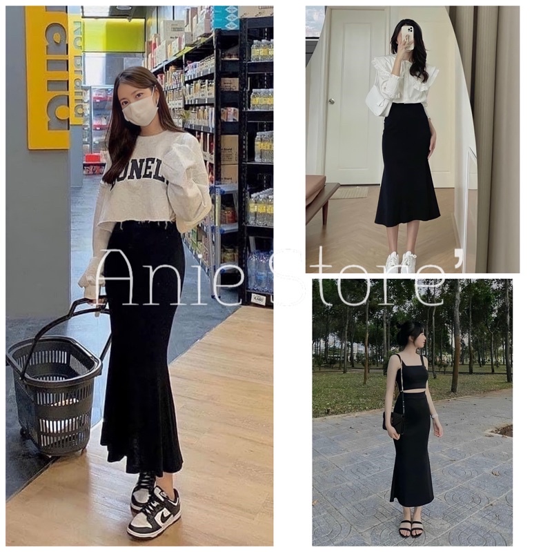 Chân Váy Đuôi Cá Nữ Cạp Cao 🦋 Váy Nữ Dáng Ôm Chất Tuyết Mưa 🦋