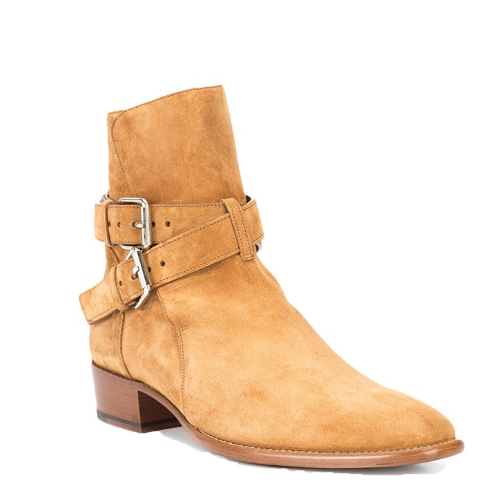 Chelsea boots nam da lộn khóa straps (order)
