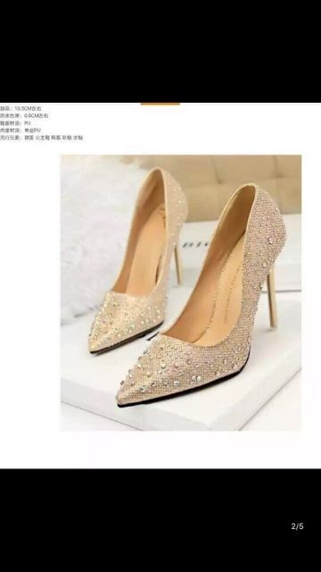 Giầy  cao got nhũ