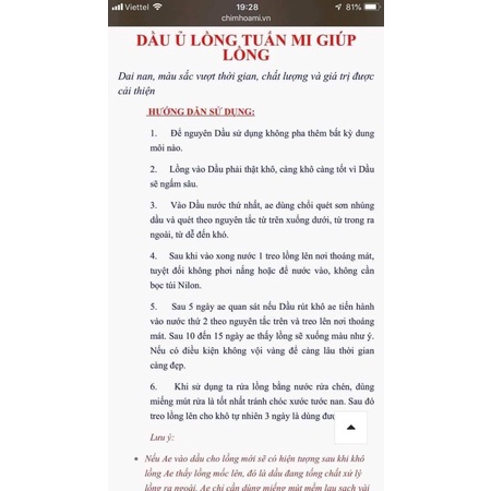 DẦU Ủ LỒNG TUẤN MI