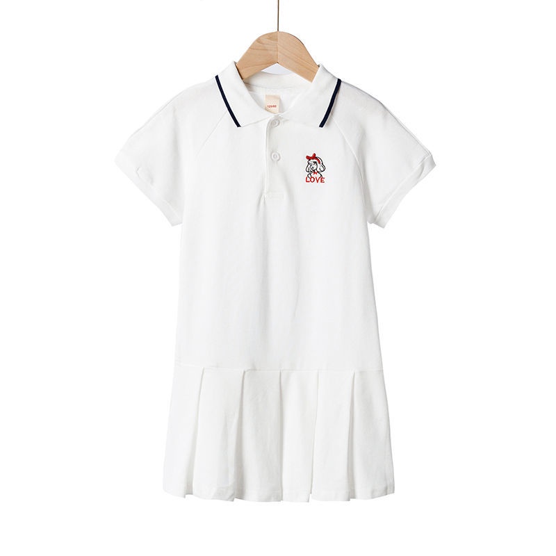 Đầm Thể Thao Polo Tay Ngắn Năng Động Thời Trang Cho Bé Gái