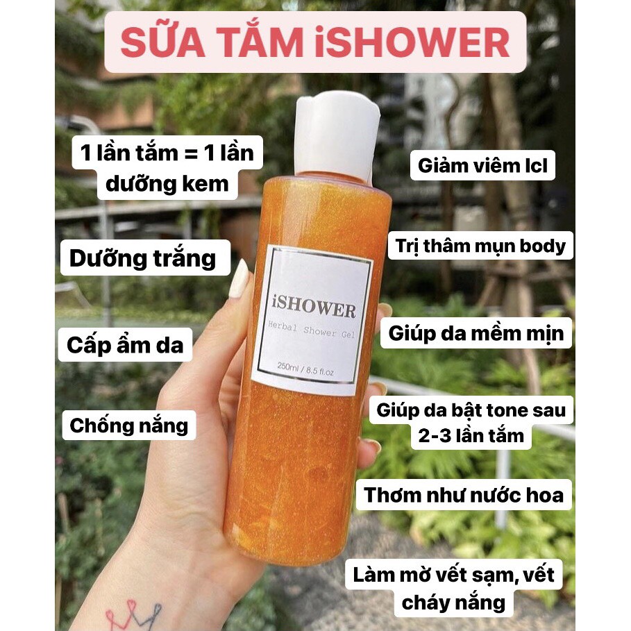 [MUA 1 TẶNG 1] gel tắm trắng da cấp ẩm toàn thân ishower