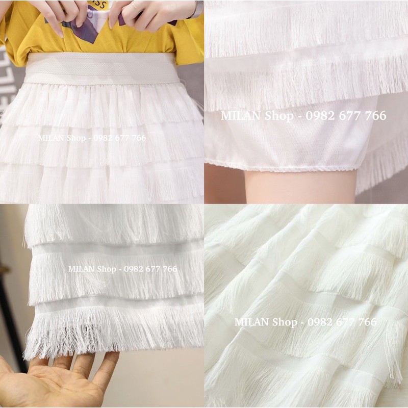 Chân váy dài tầng tua rua style | BigBuy360 - bigbuy360.vn