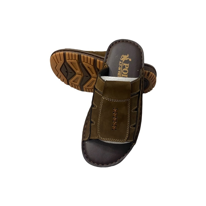 Dép nam da bò 100 % đế hai màu cao cấp ms 052