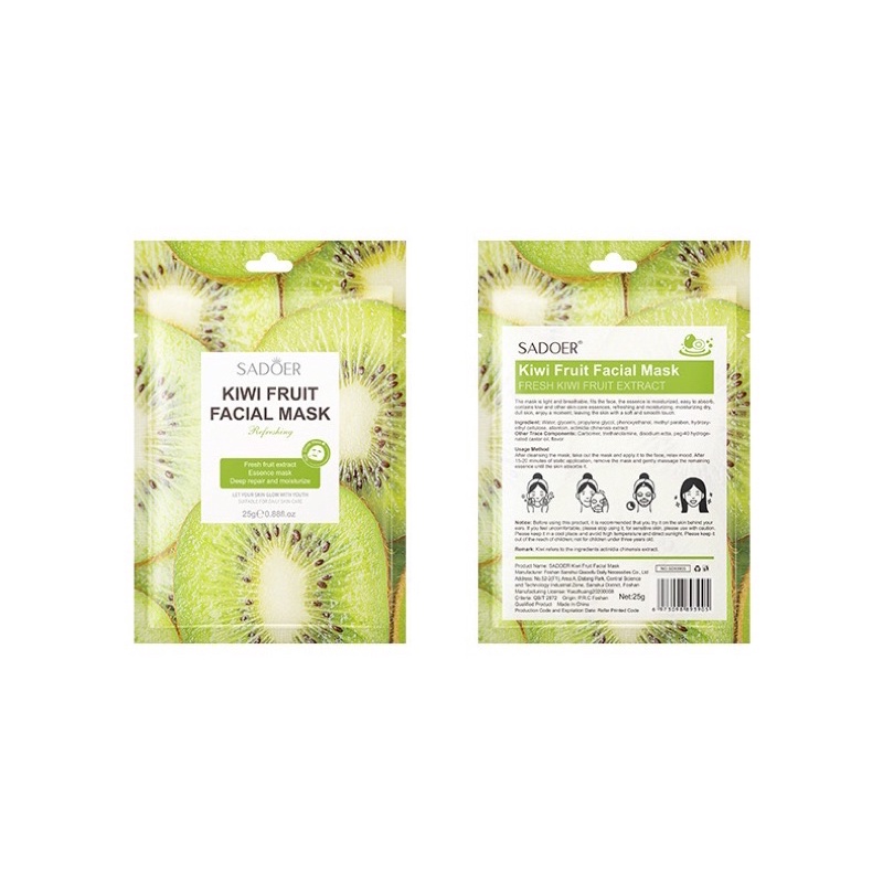 Mặt nạ thực vật trái cây Cam , Việt Quất , Kiwi, Chanh, Cherry, Cafe