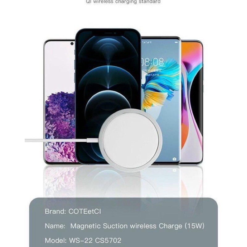 ♥️ sạc ko dây 15W MAGSAFE Coteetci ♥️