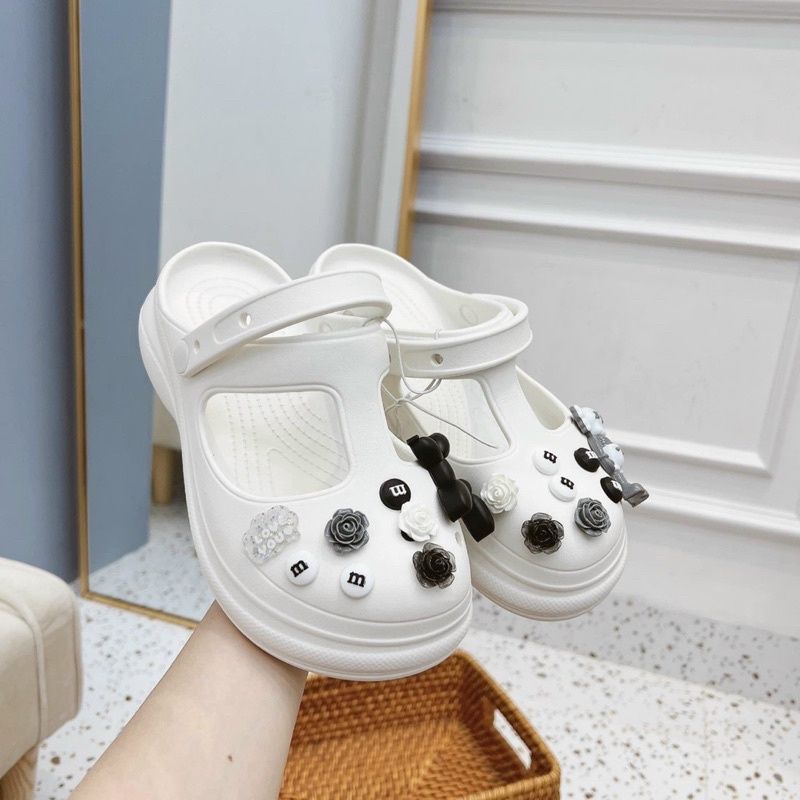 ( Tặng Sticker ) Dép Sục Cross Lạc Đà Độn Đế 4.5cm Siêu Nhẹ