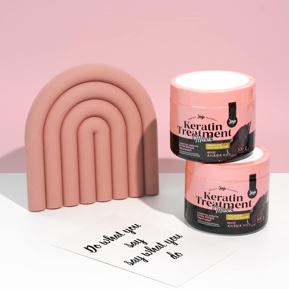 (HỦ LỚN) 01 Hủ Mặt Nạ Ủ Tóc Than Tre JOJI Secret Young Charcoal Keratin Treatment Mask Thái Lan 300gram