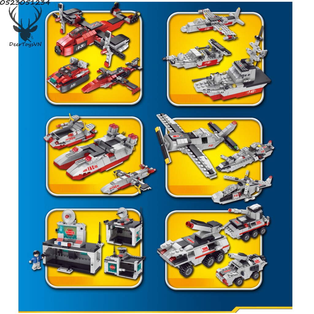 [1265CT-Hộp Giấy] BỘ ĐỒ CHƠI XẾP HÌNH LEGO Chiến Hạm, Lắp Ghép ROBOT,Lắp Ráp TÀU CHIẾN,LEGO TÀU SÂN Bay