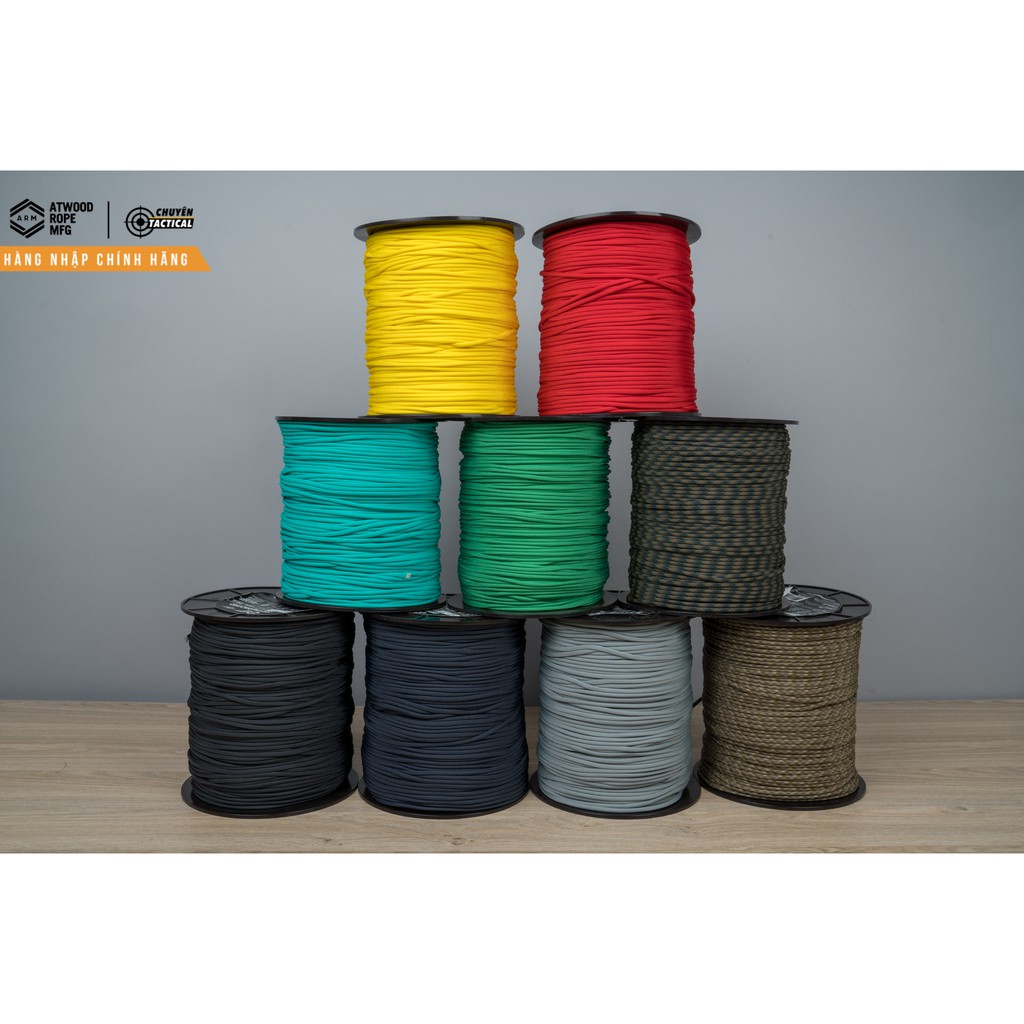 [made in USA] (5 met) Dây dù sinh tồn 550 paracord 7 Lõi 4mm- 5 mét