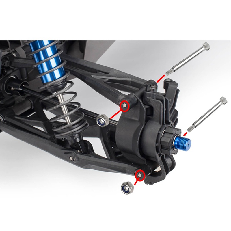Bộ 4 Bản Lề Trước Bằng Thép Cho Xe Điều Khiển Traxxas X-MAXX 8S RC 1 / 5
