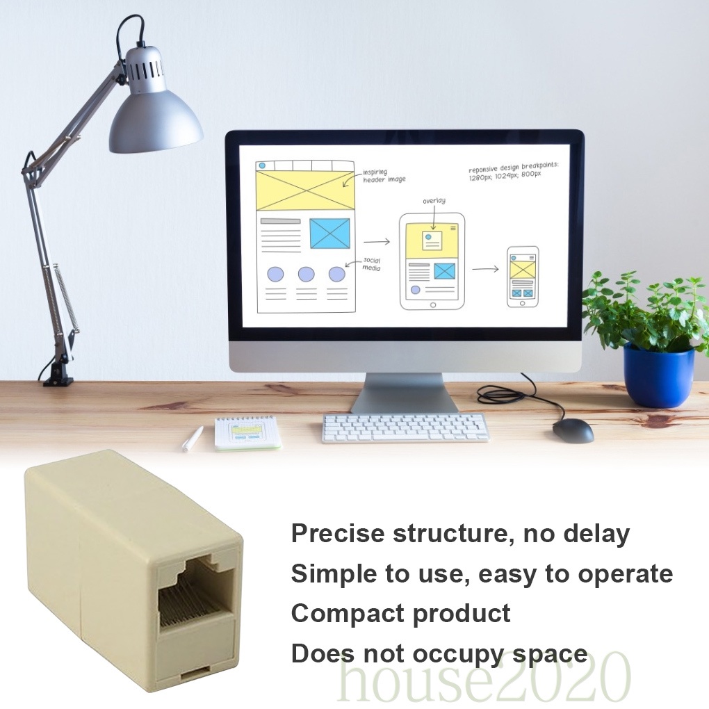 Đầu Nối Dây Cáp Mạng Ethernet Bằng Nhựa 2020