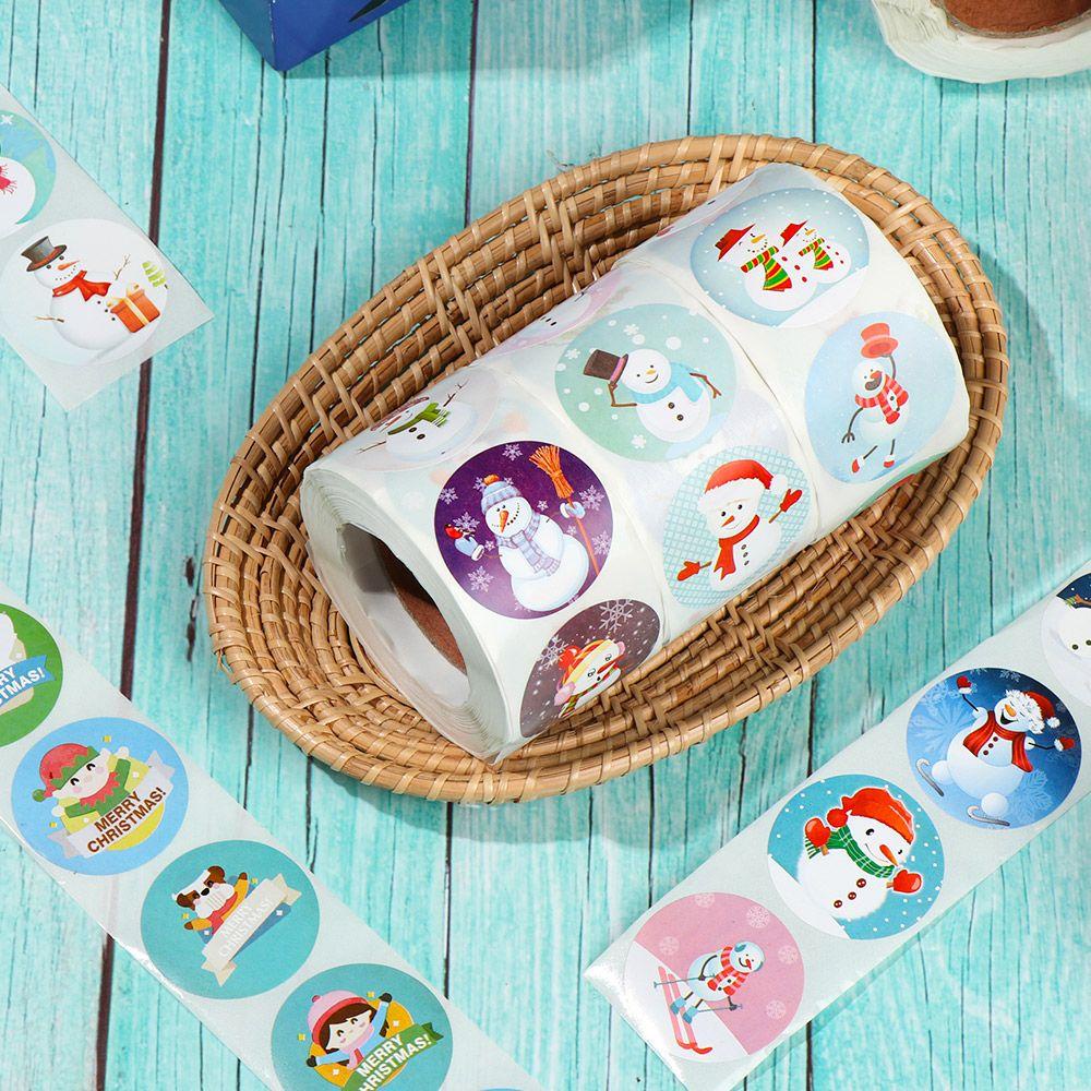 LONTIME Cuộn 500 Sticker Dán Trang Trí Giáng Sinh