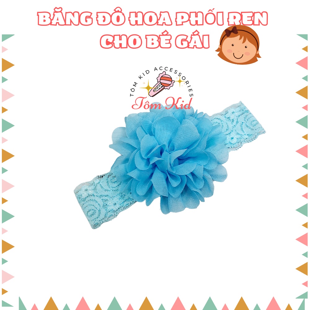 Băng đô hình hoa phối ren cho bé gái NCC Baby Tôm