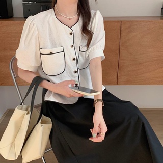 Set bộ nữ xốp viền pha túi mới
