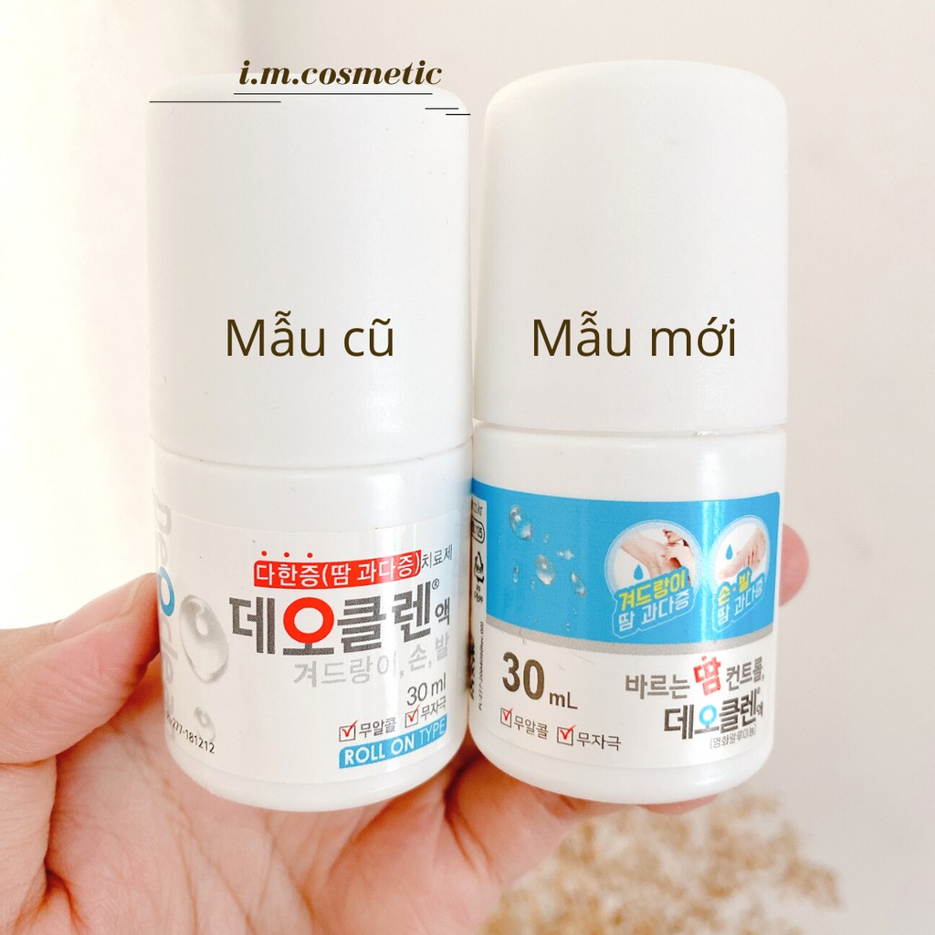 Lăn nách khử mùi hoàn hảo Deoclean- Deodorant Roll on 30ml (Mẫu mới)