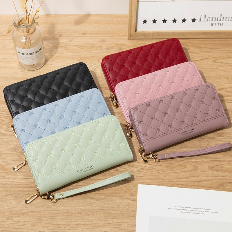 Ví cầm tay nữ dài nhiều ngăn đựng tiền thời trang dễ thương Hàn Quốc cao cấp đẹp giá rẻ LUKADO VDCT05