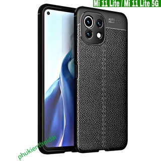 Ốp lưng xiaomi mi 11 lite / mi 11 lite 5g chống sốc vân da hiệu auto focus cao cấp