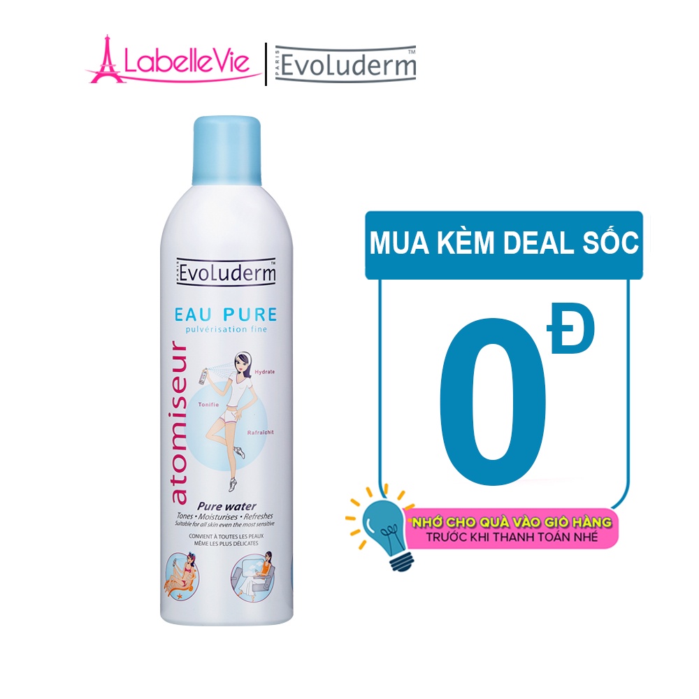 Xịt khoáng cấp ẩm làm dịu da Evoluderm 400ml chính hãng