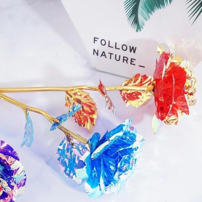 Hoa hồng nhân tạo nhiều màu sắc lãng mạn/ Đế hình chữ LOVE